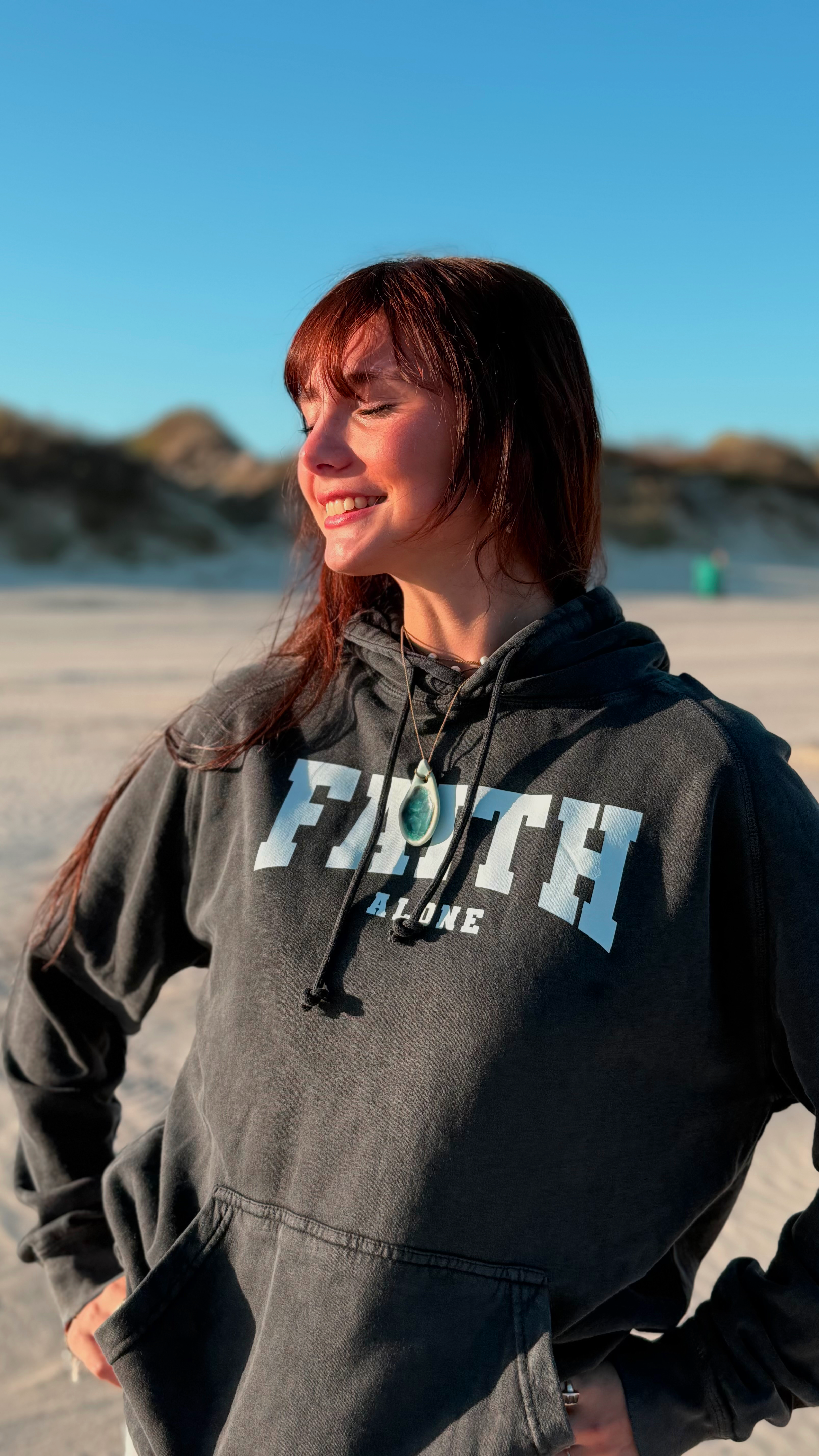 Vintage Faith Alone Hoodie