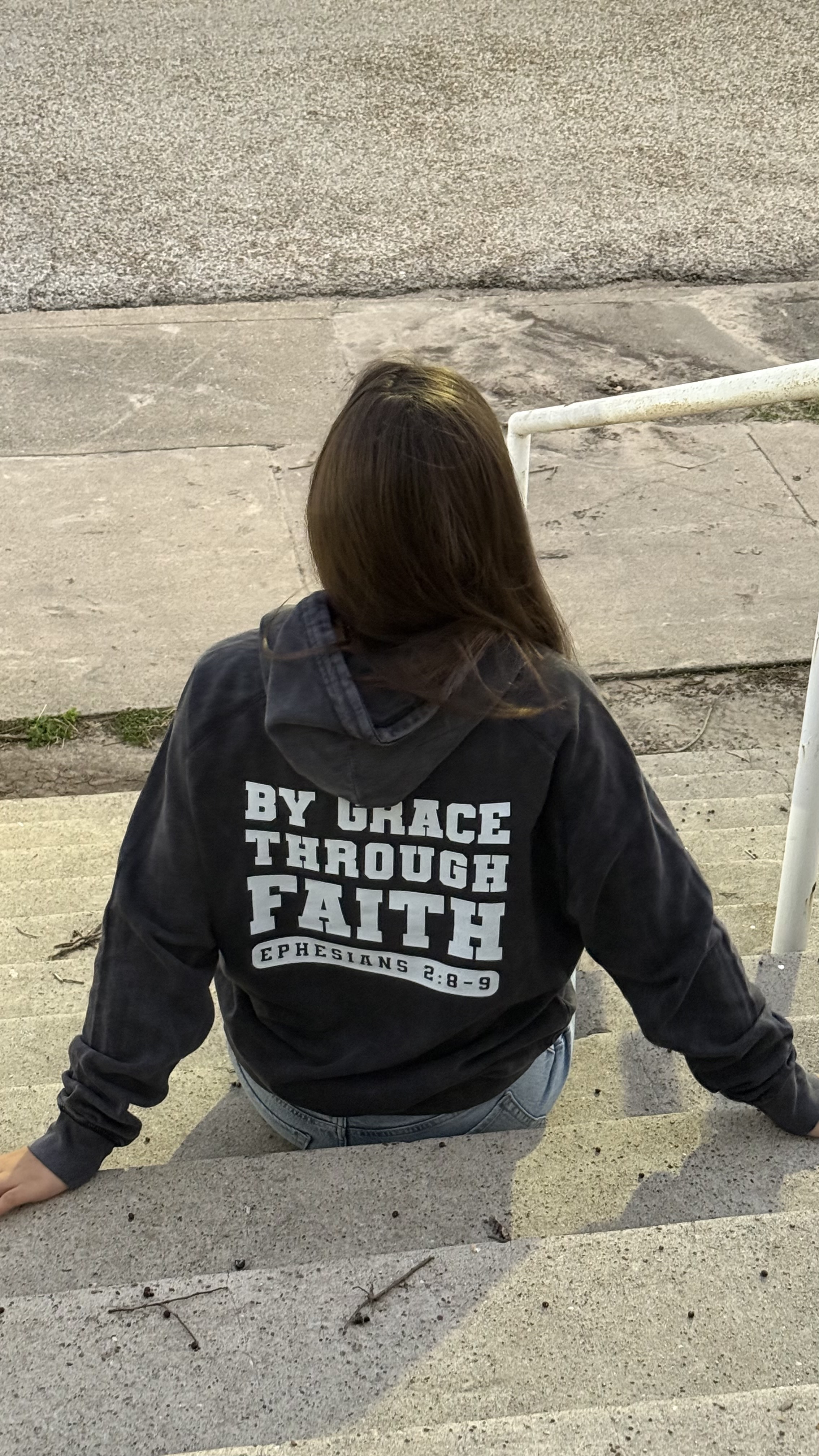 Vintage Faith Alone Hoodie