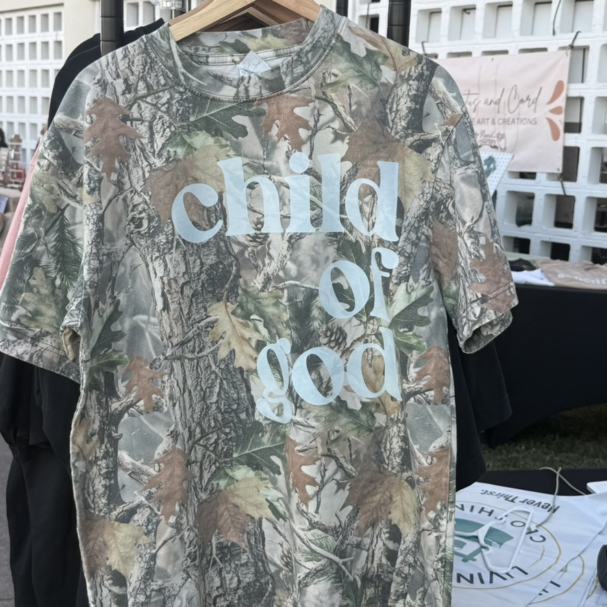 CHILD OF GOD Oversized Tee — Vintage Wood Camo